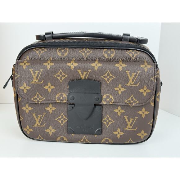 Louis Vuitton S Lock Monogram Macassar Canvas Crossbody Bag - Picture 2 of 15